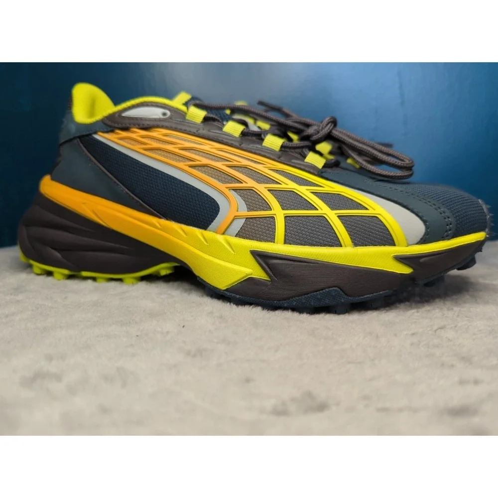 Sz.9-Men's Puma Spirex Scifi Lace Up Sneaker - Dark night/Ginger Tea/Olive Oil